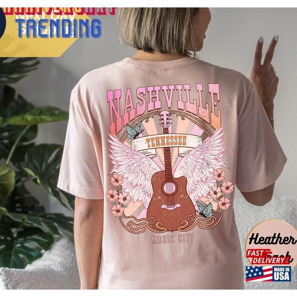 Nashville Tennessee Guitar Tshirt Classic Unisex